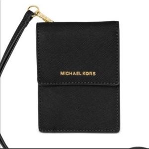 Michael kors leather wallet holder.